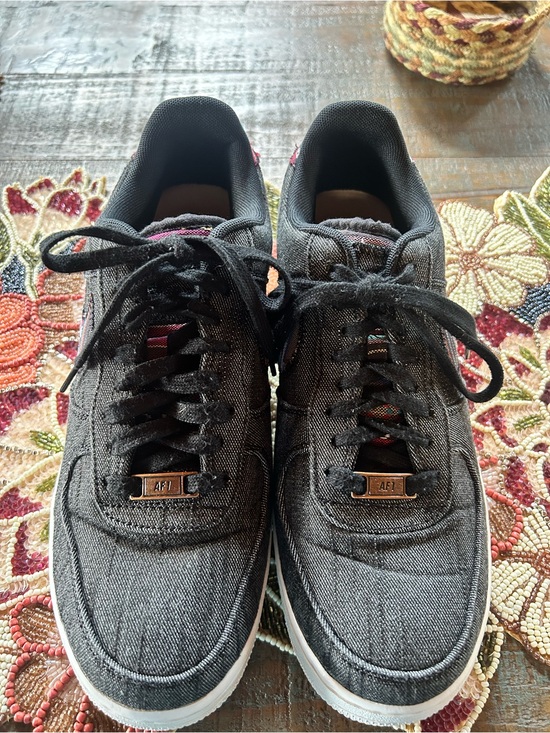Nike Special Edition Air Force 1 Gray Sneakers W/ Multi Colored Swoosh Men’s 9 main image 8